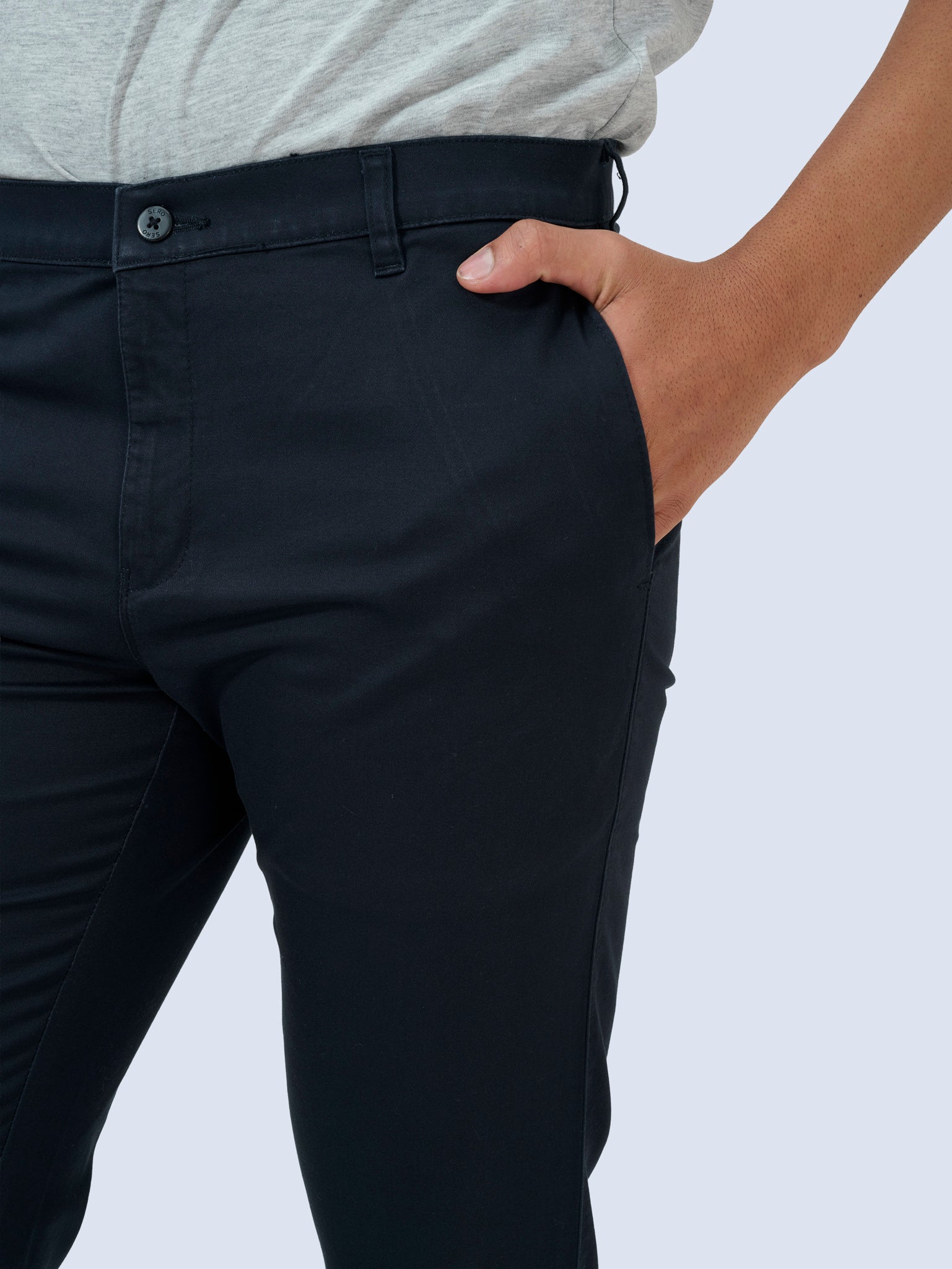 Night Sky Blue Twill Trousers