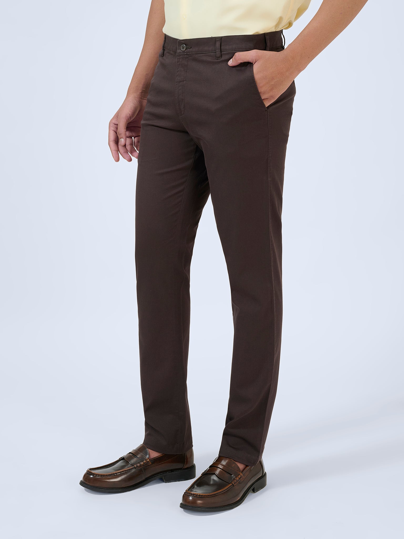 Espresso Brown Twill Trousers