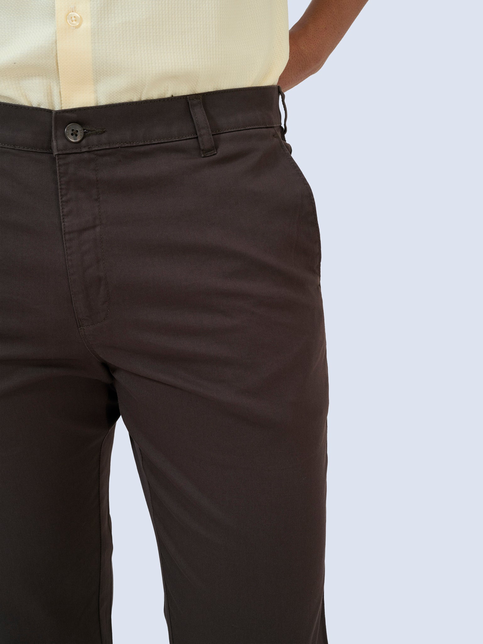 Espresso Brown Twill Trousers