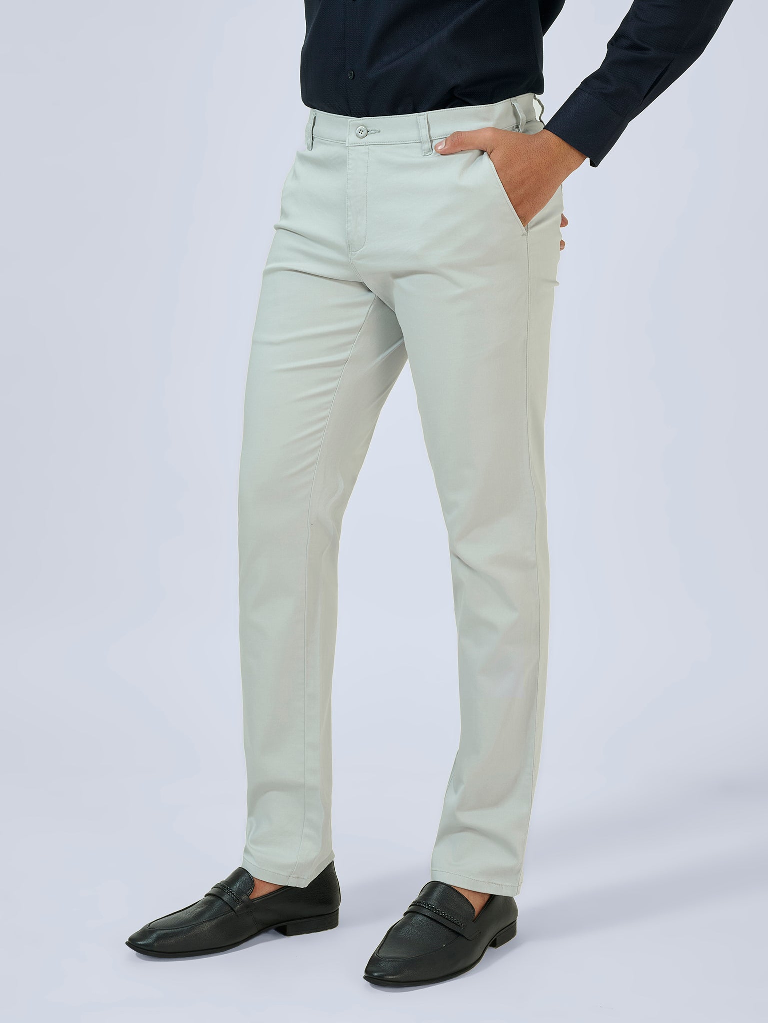 Sea Salt Green Satin Trousers