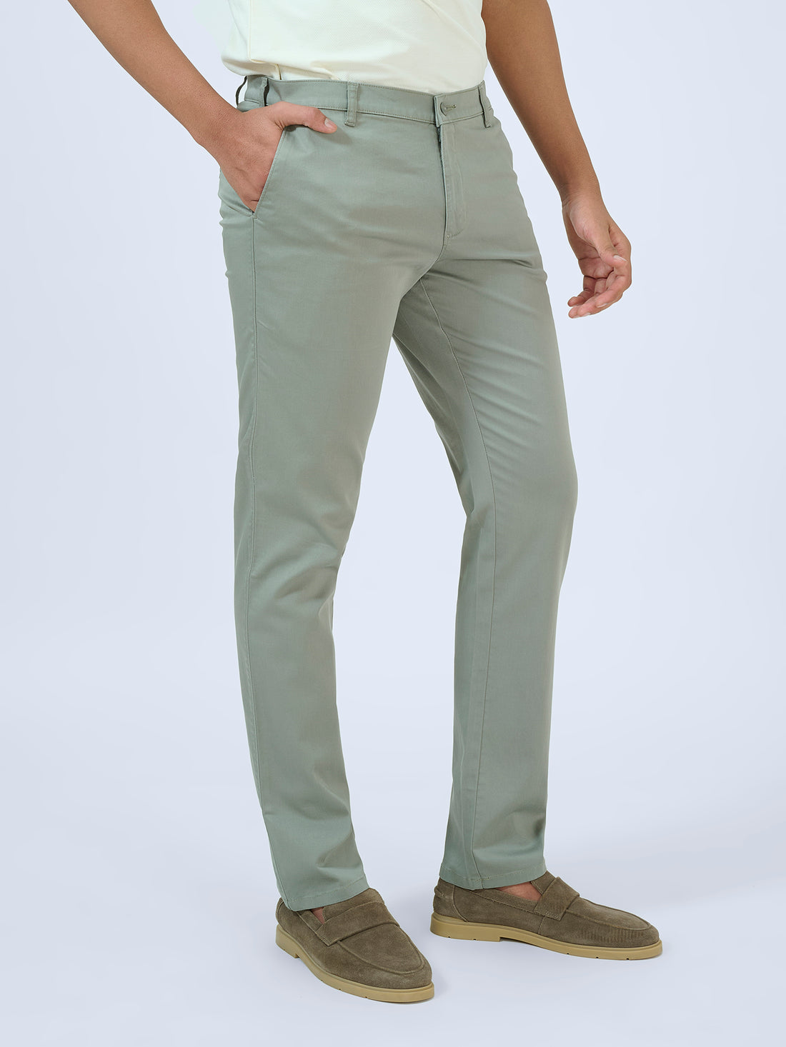 Sage Satin Trousers