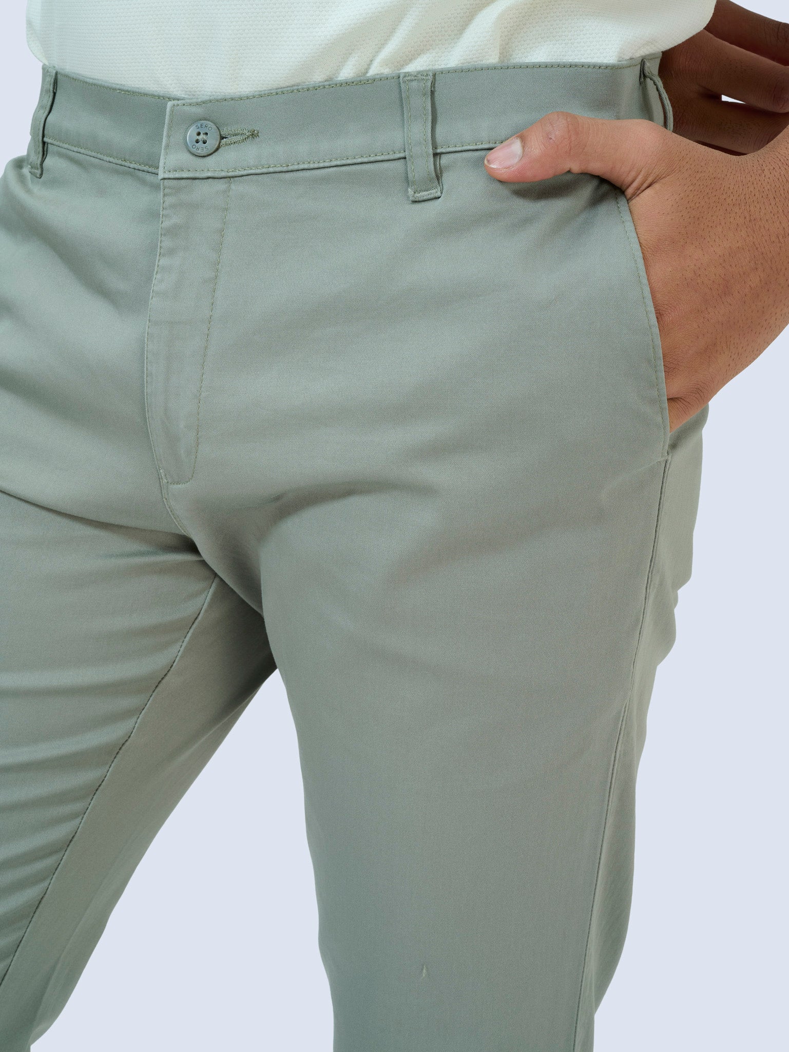 Sage Satin Trousers
