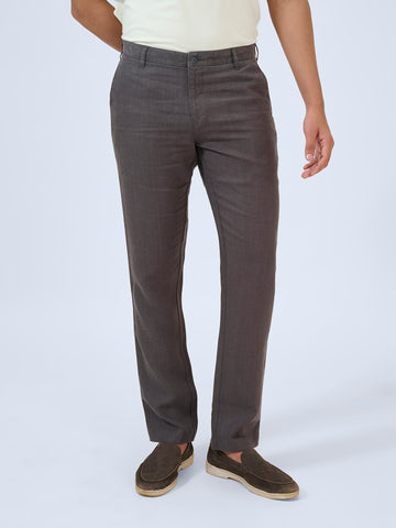 Dark Lava Flat Front Trousers
