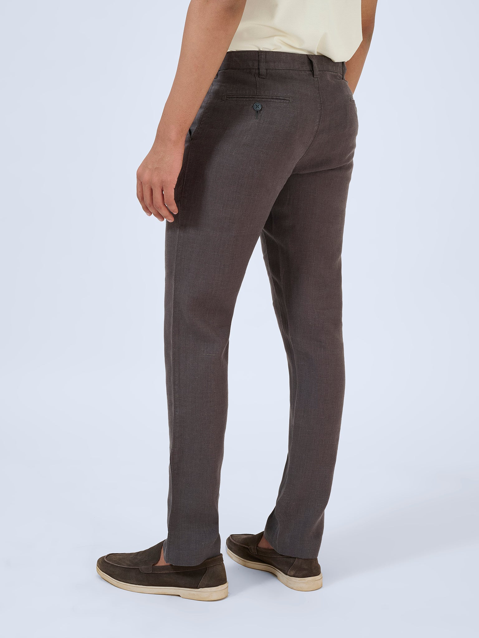 Dark Lava Flat Front Trousers