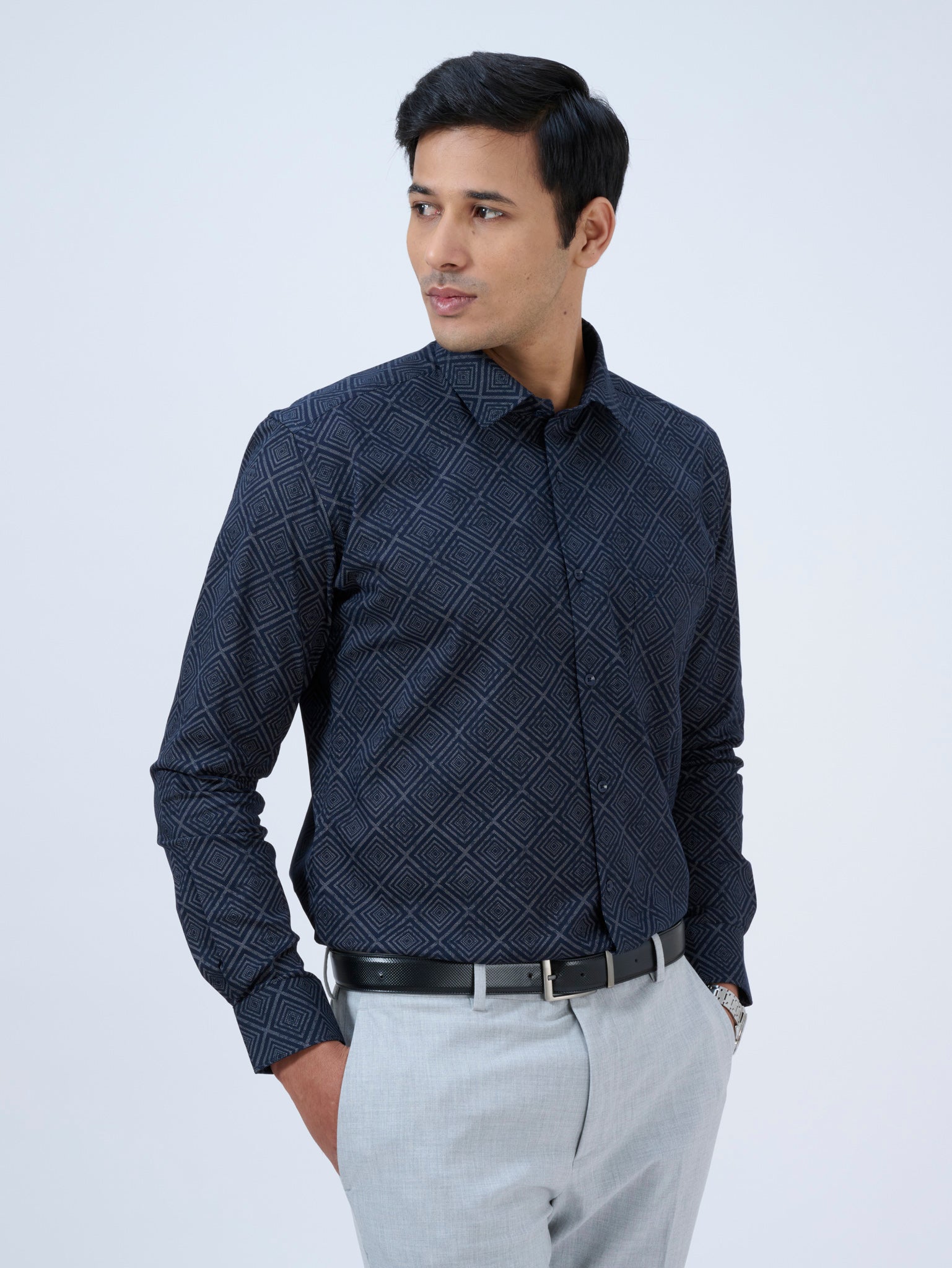 Estate Blue Geometric Shirt