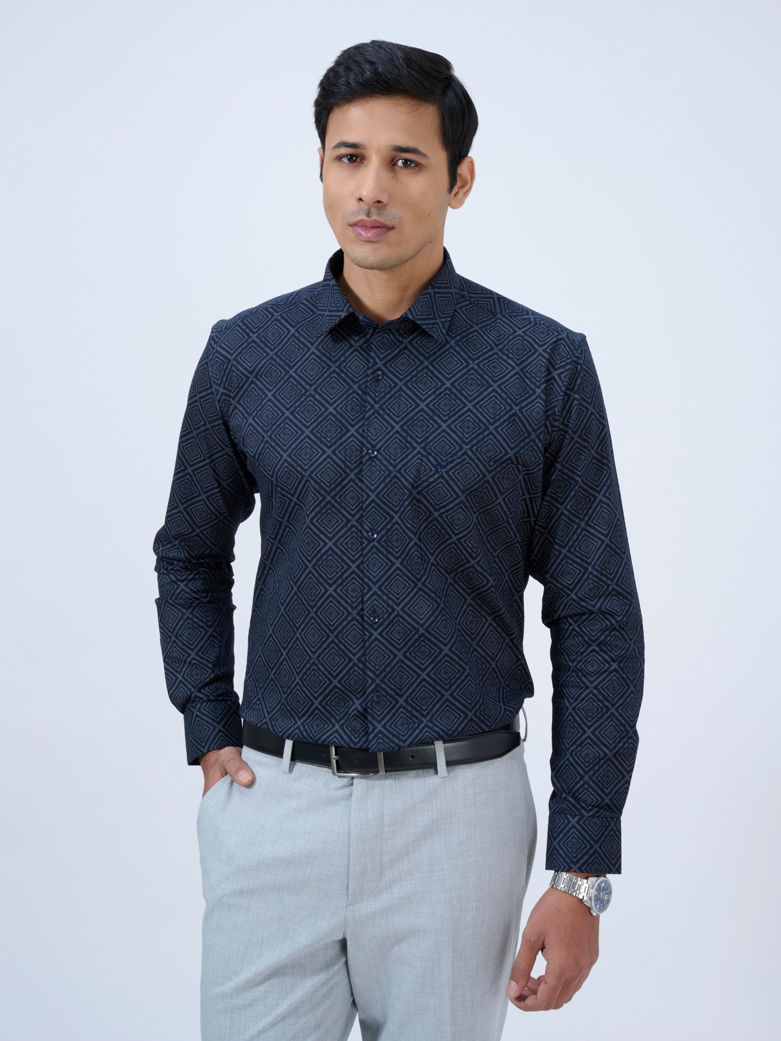 Estate Blue Geometric Shirt