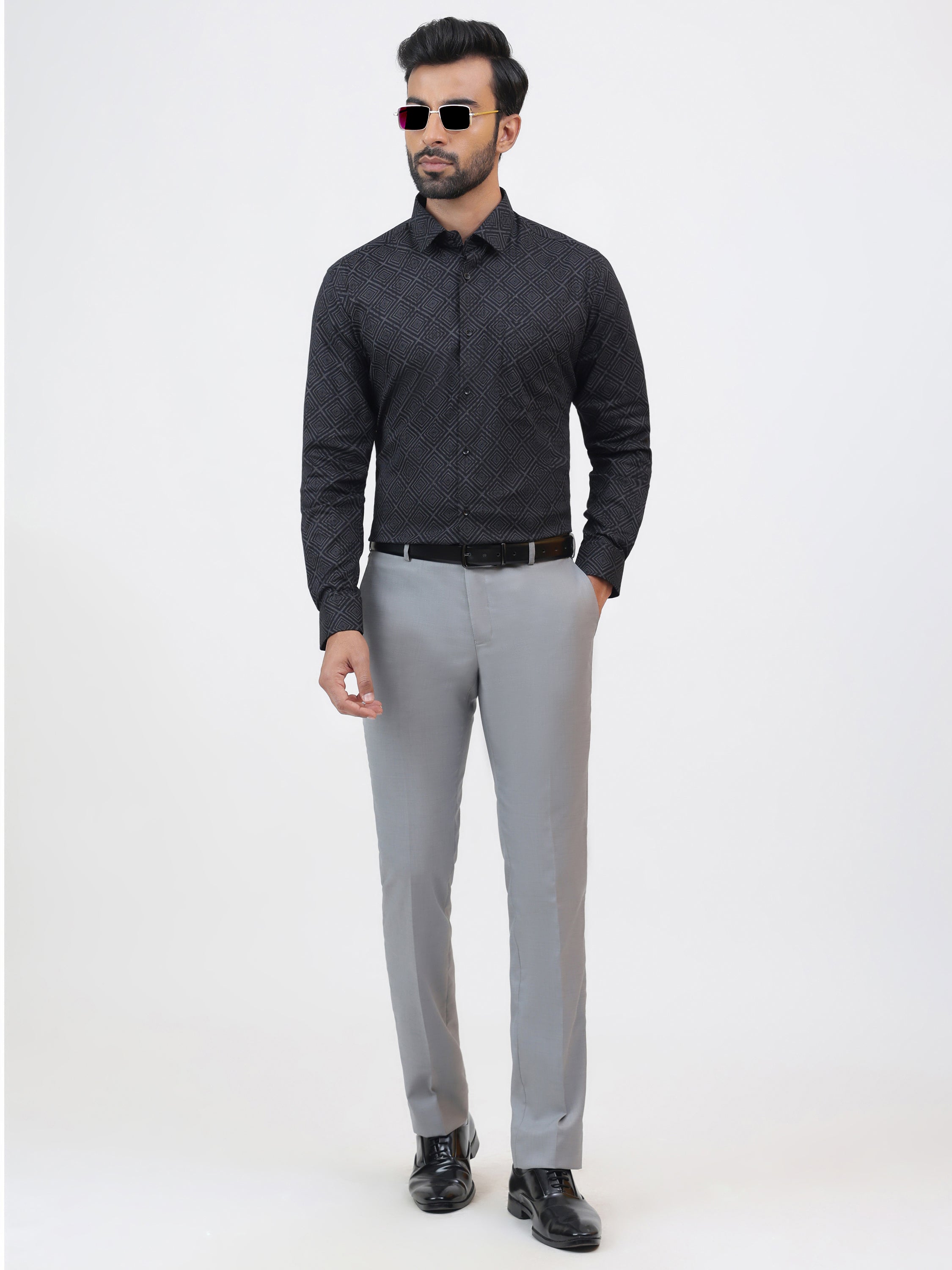 Black Diamond Print Shirt