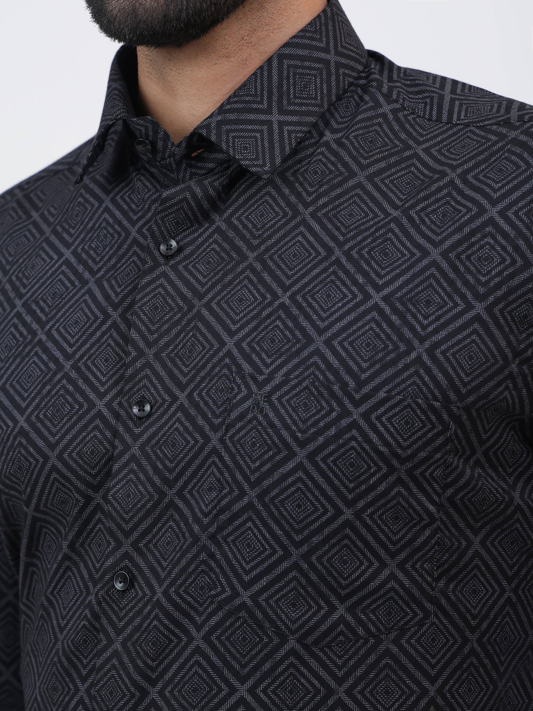 Black Diamond Print Shirt