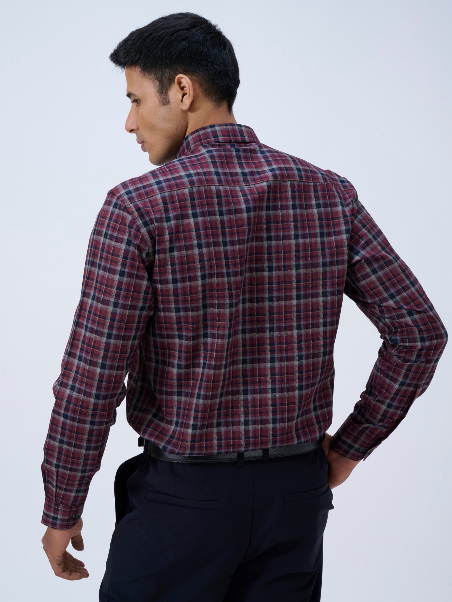 Crimson Violet Tartan Shirt