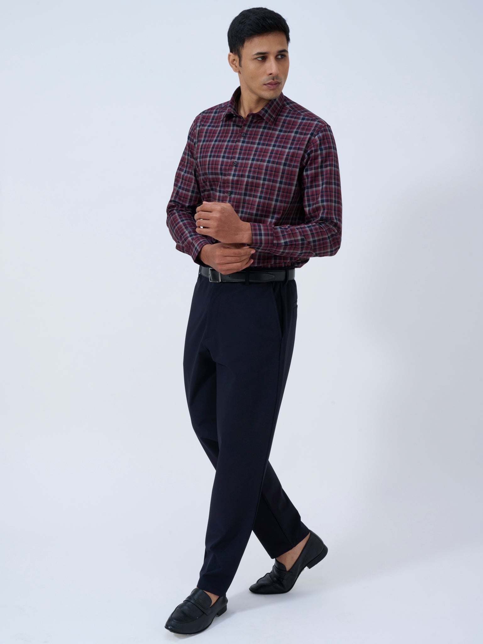 Crimson Violet Tartan Shirt