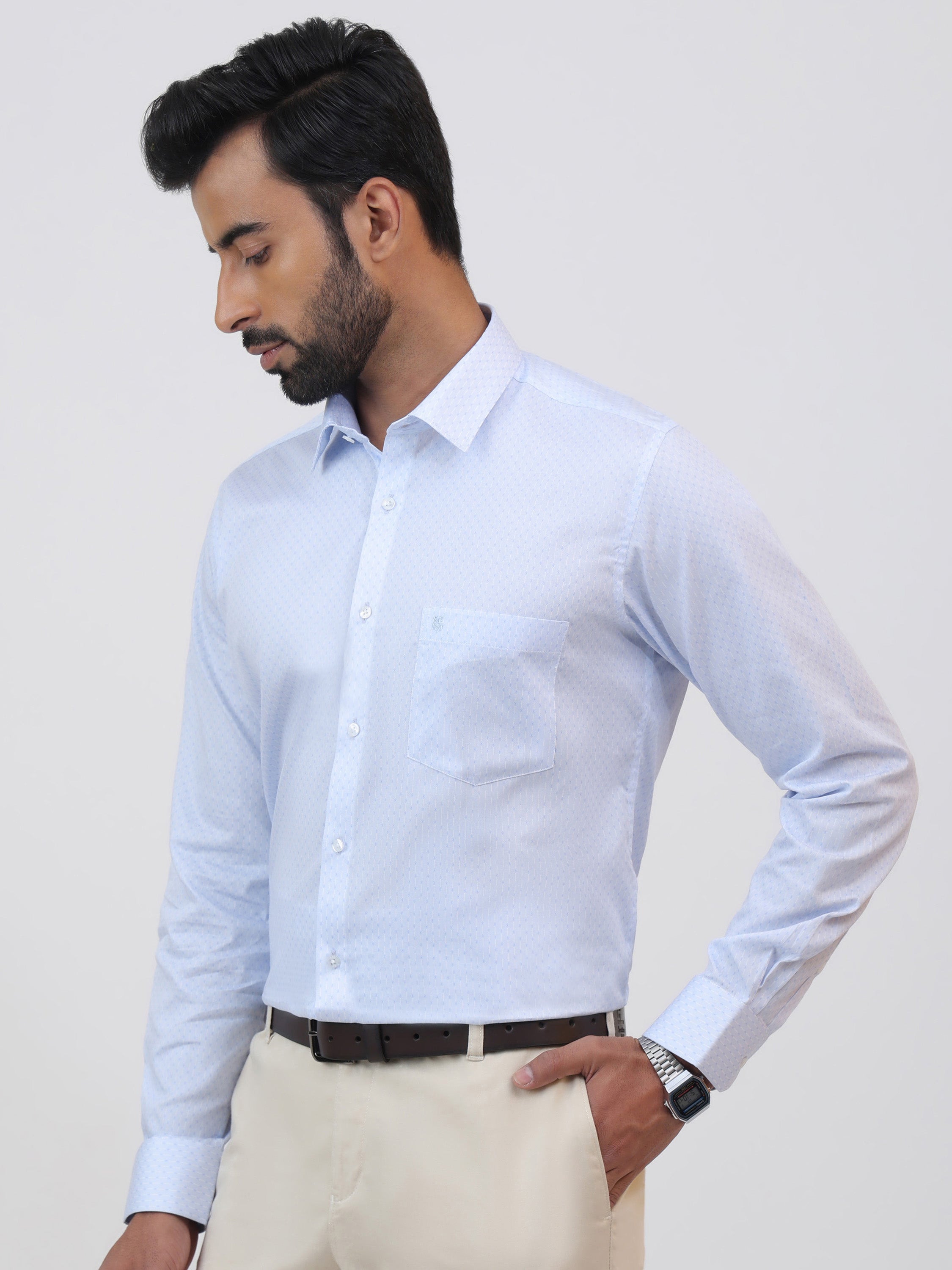 Silver Blue Shirt