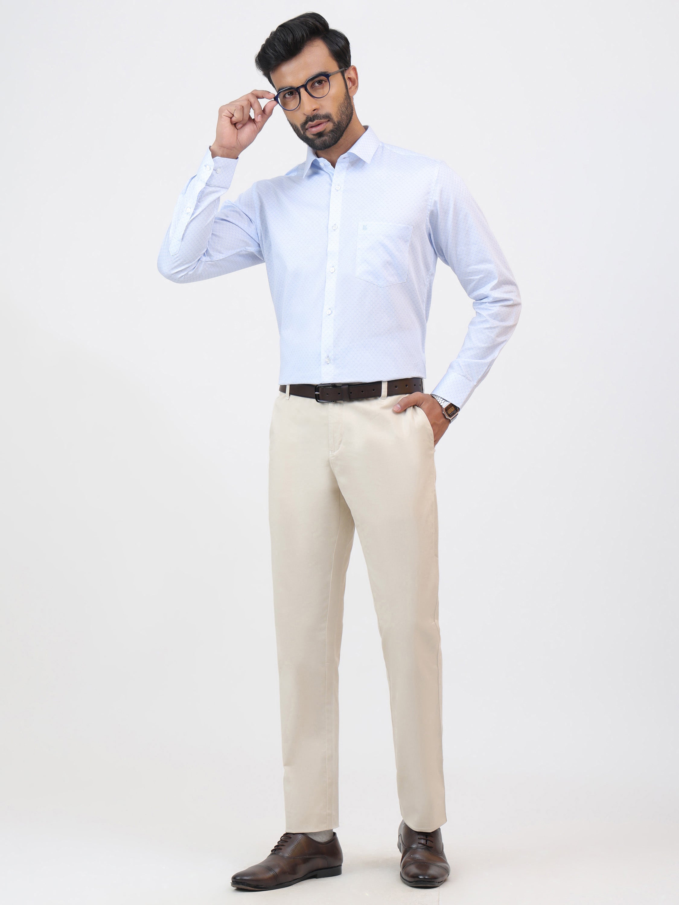 Silver Blue Shirt