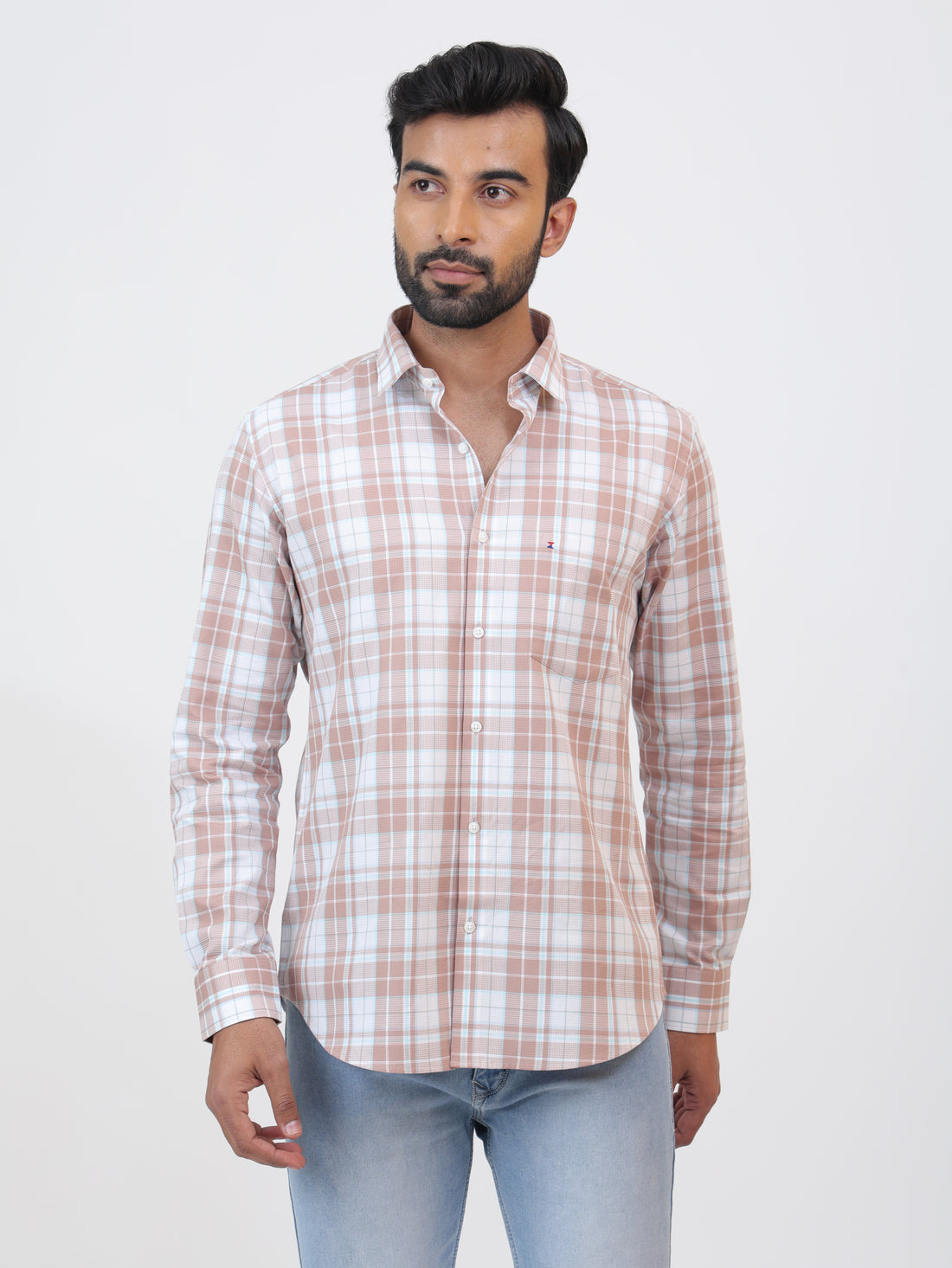 Rust Red Check Shirt