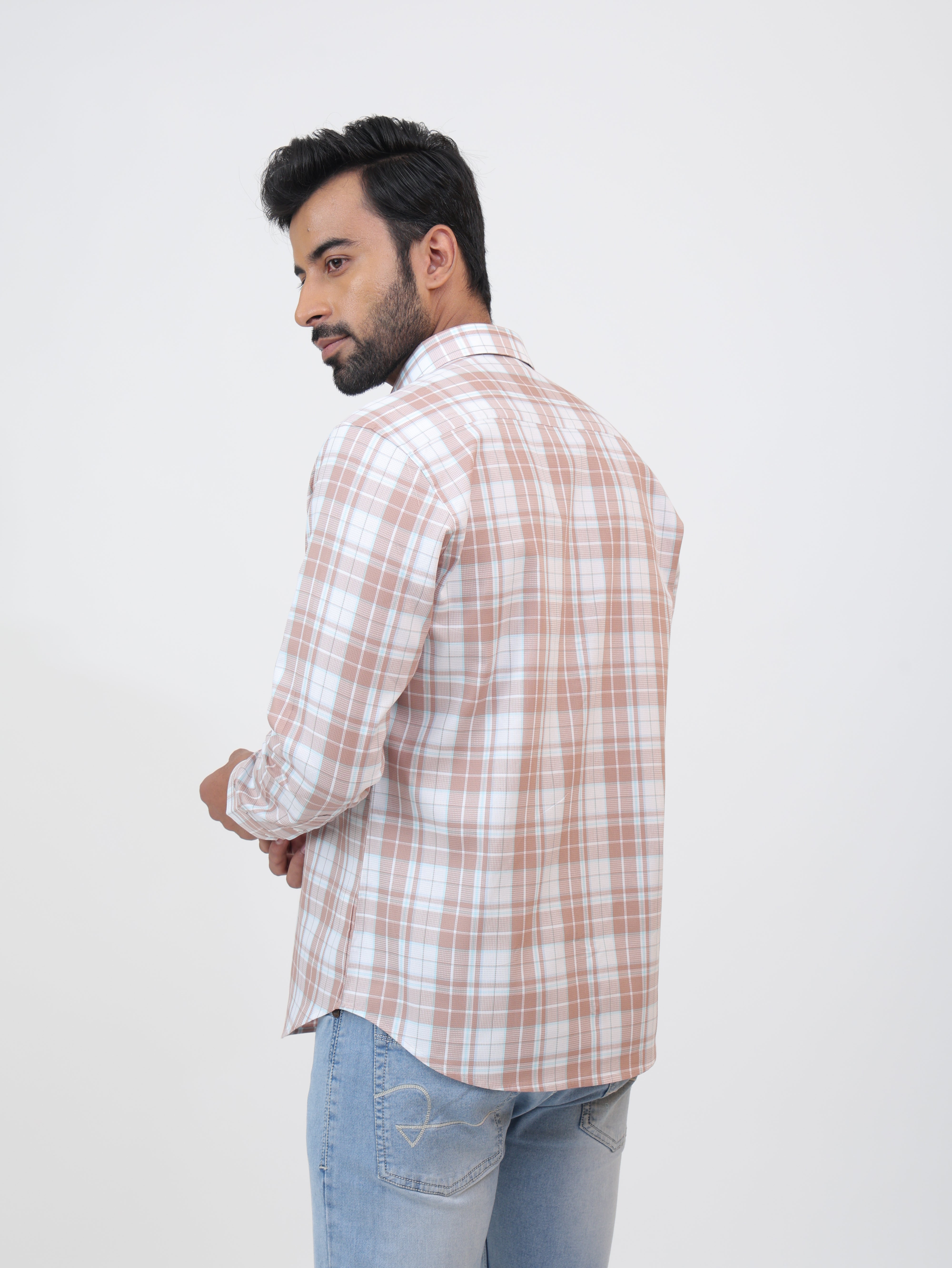 Rust Red Check Shirt