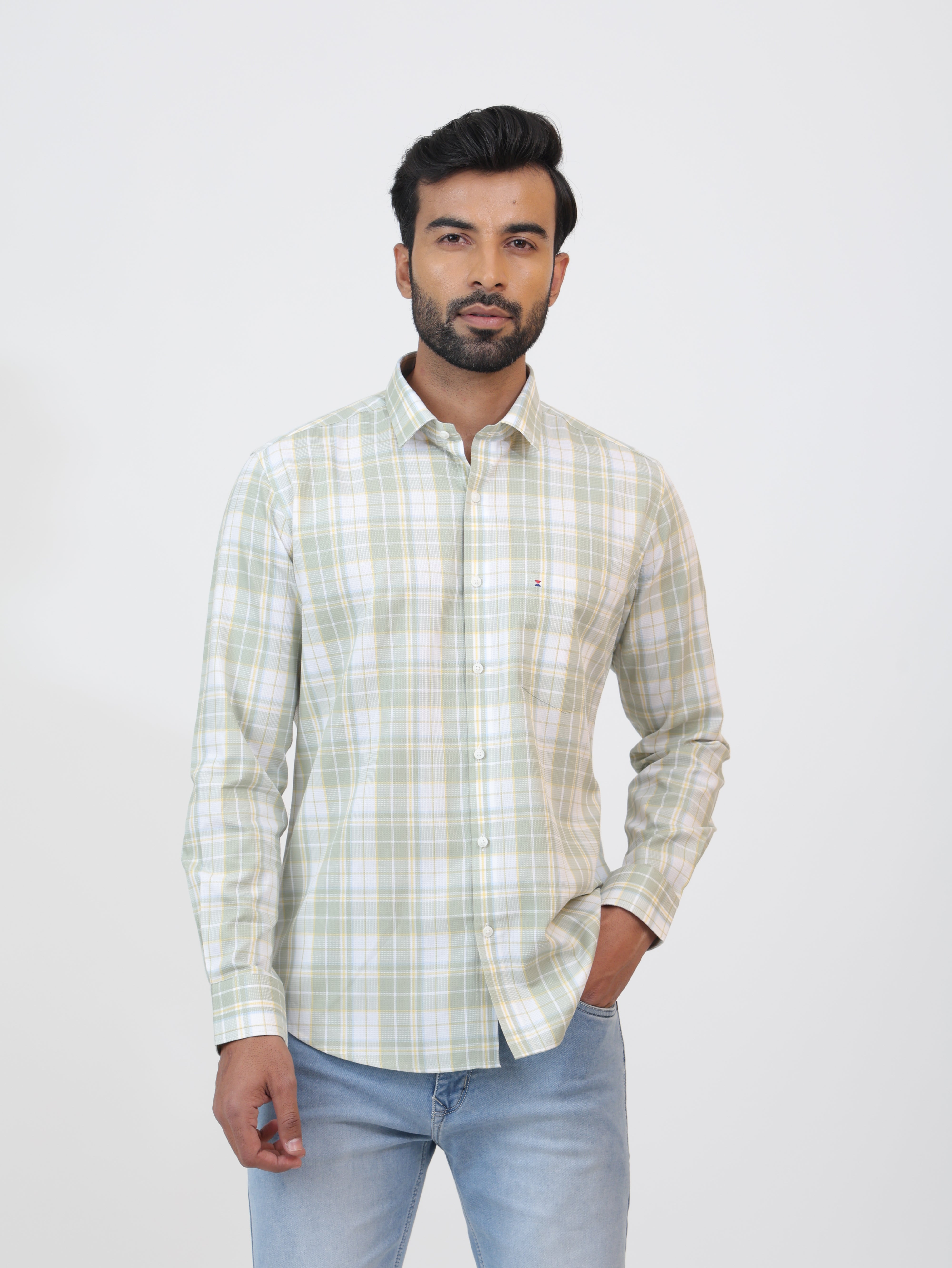 Seafoam Check Shirt