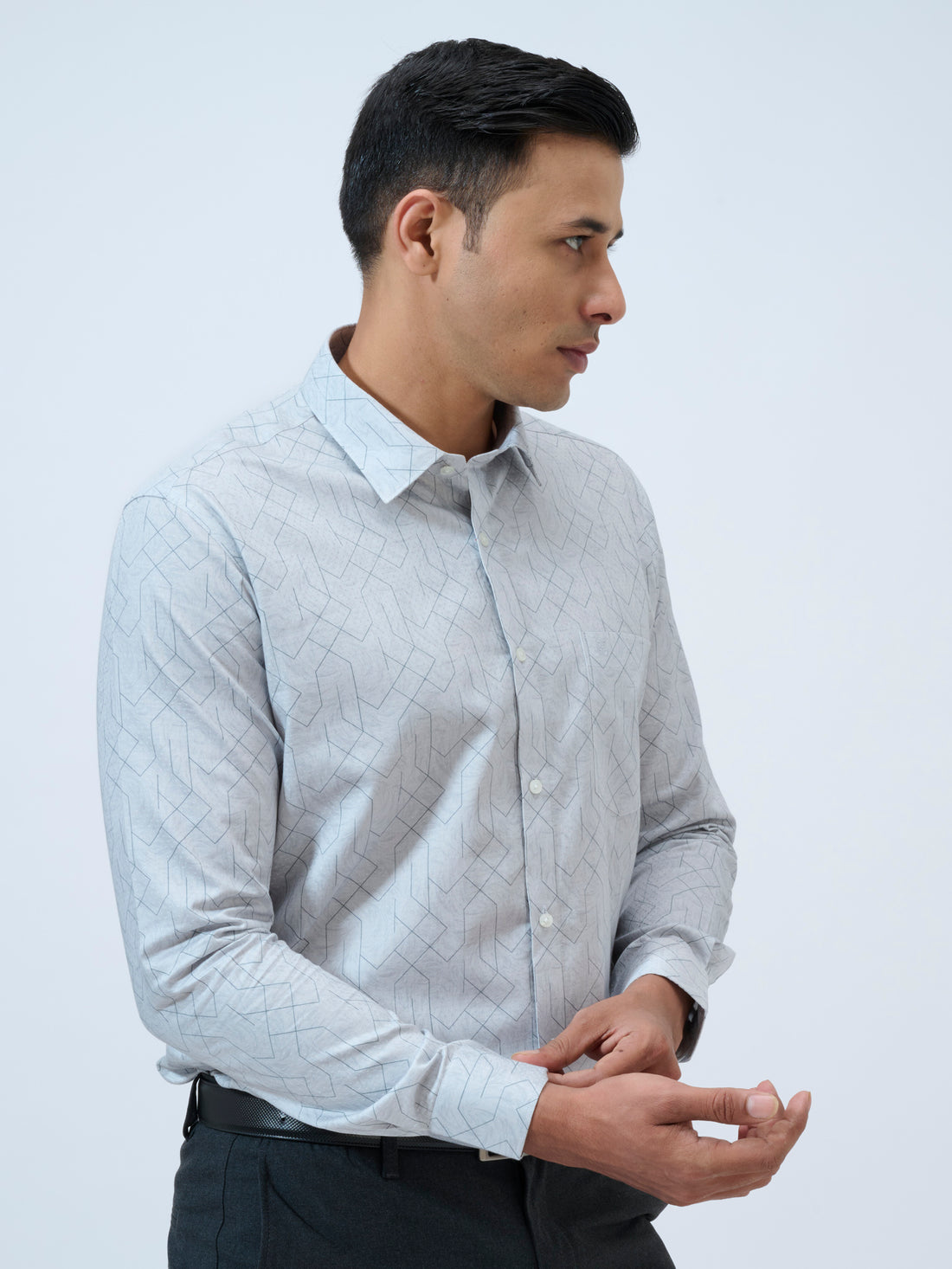 Glacier Gray Geometric Shirt