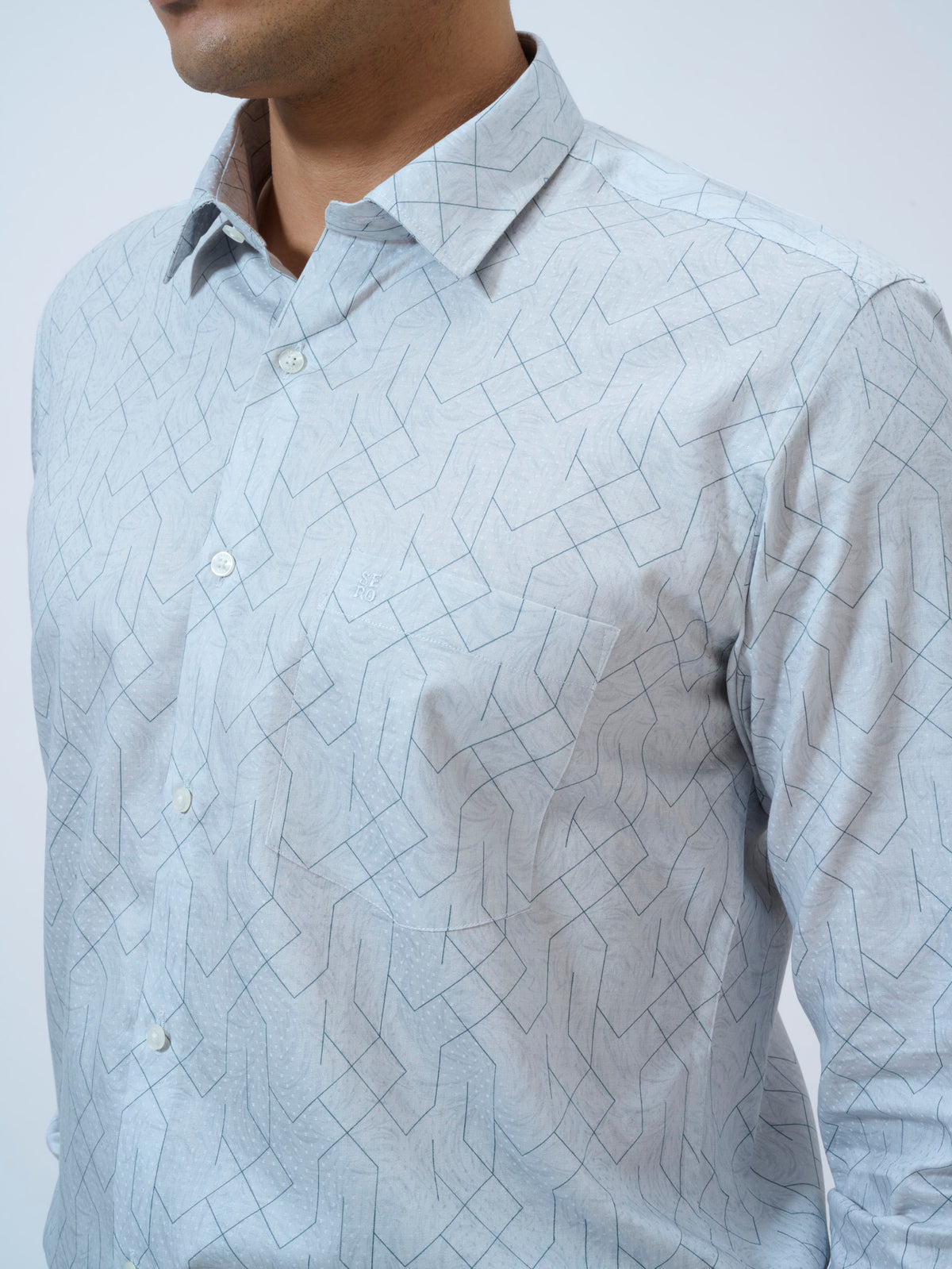 Glacier Gray Geometric Shirt