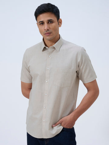 Sand Drift Cotton Linen Half Sleeve Shirt