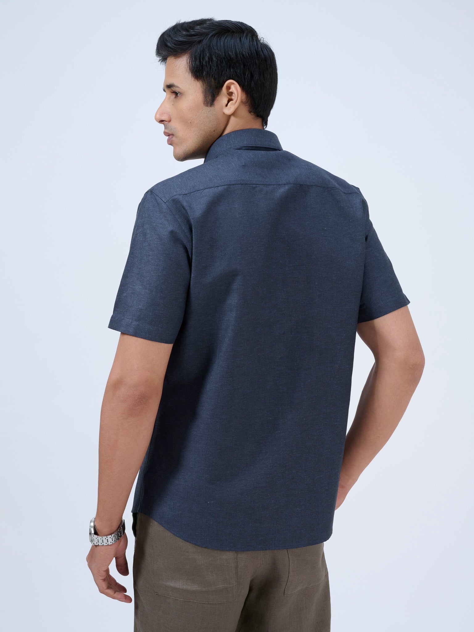 Oxford Blue Solid Shirt