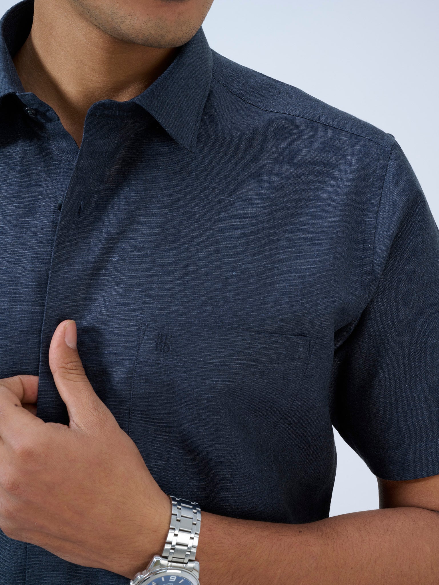 Oxford Blue Solid Shirt
