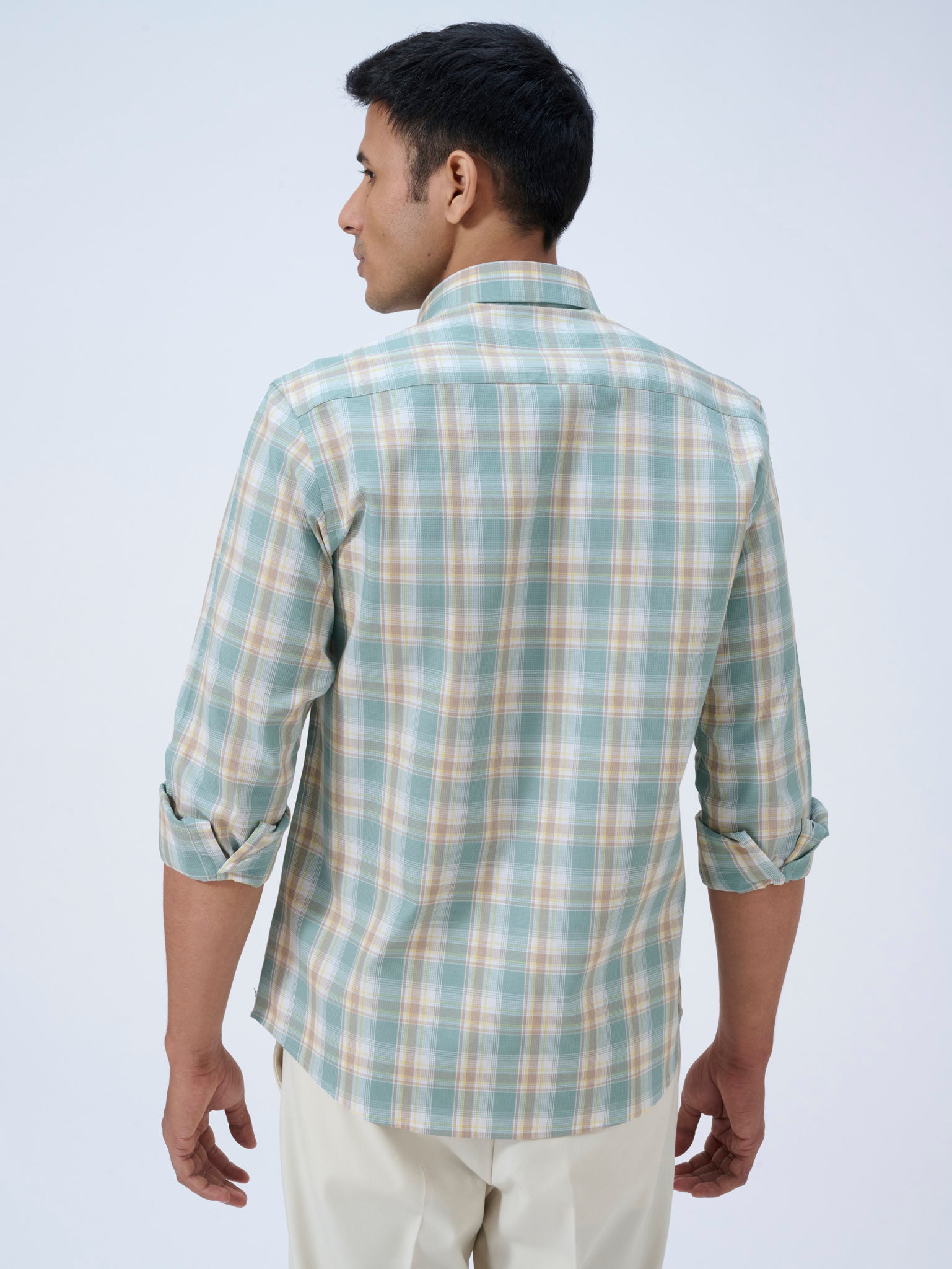 Cool Agave Madras Check Shirt
