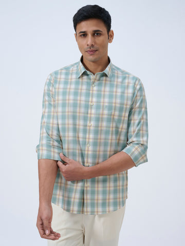 Cool Agave Madras Check Shirt