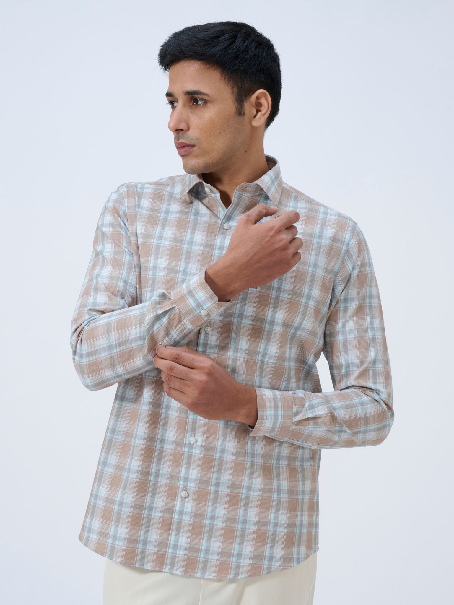 Oxford Stone Madras Check Shirt