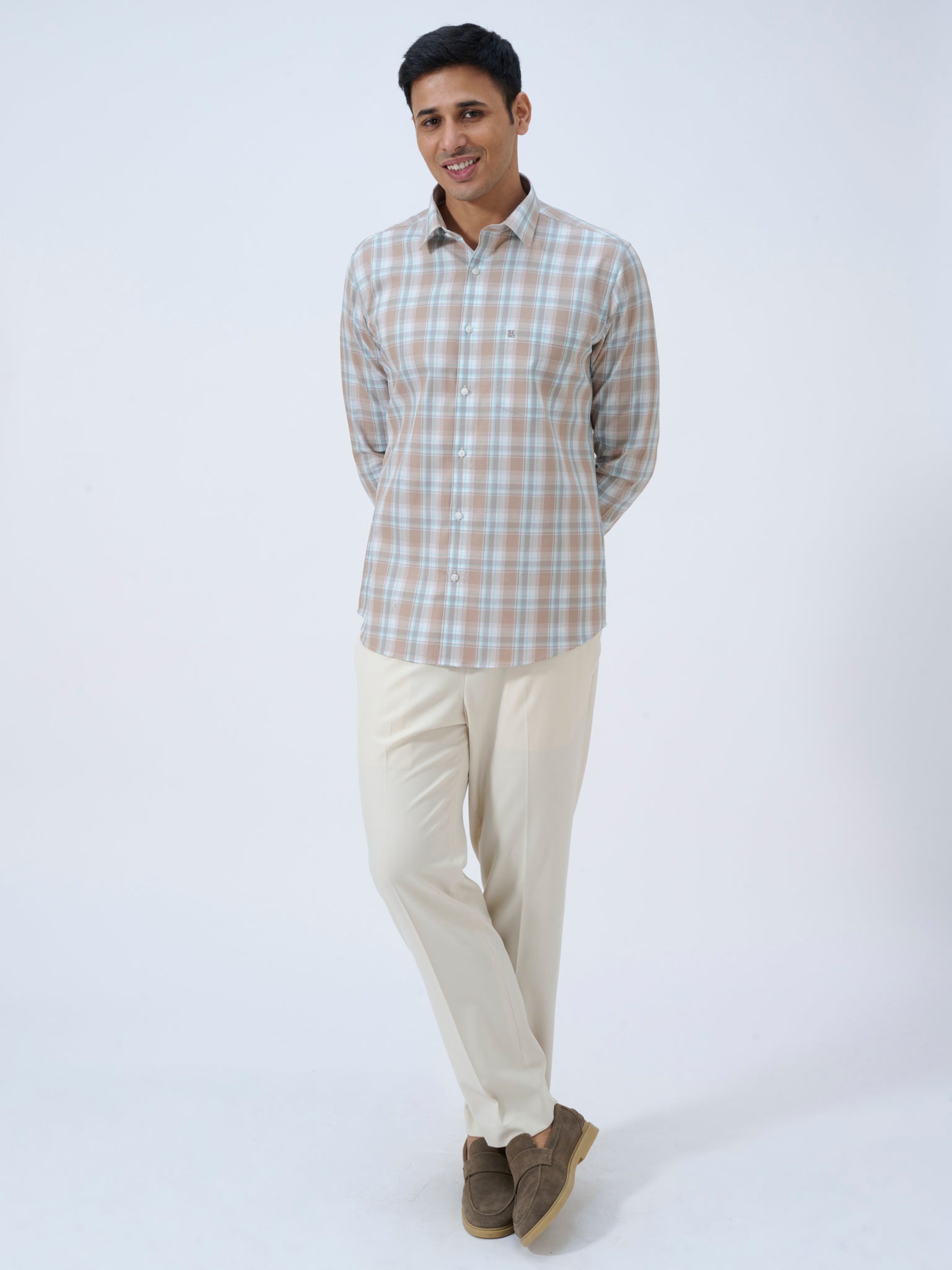 Oxford Stone Madras Check Shirt