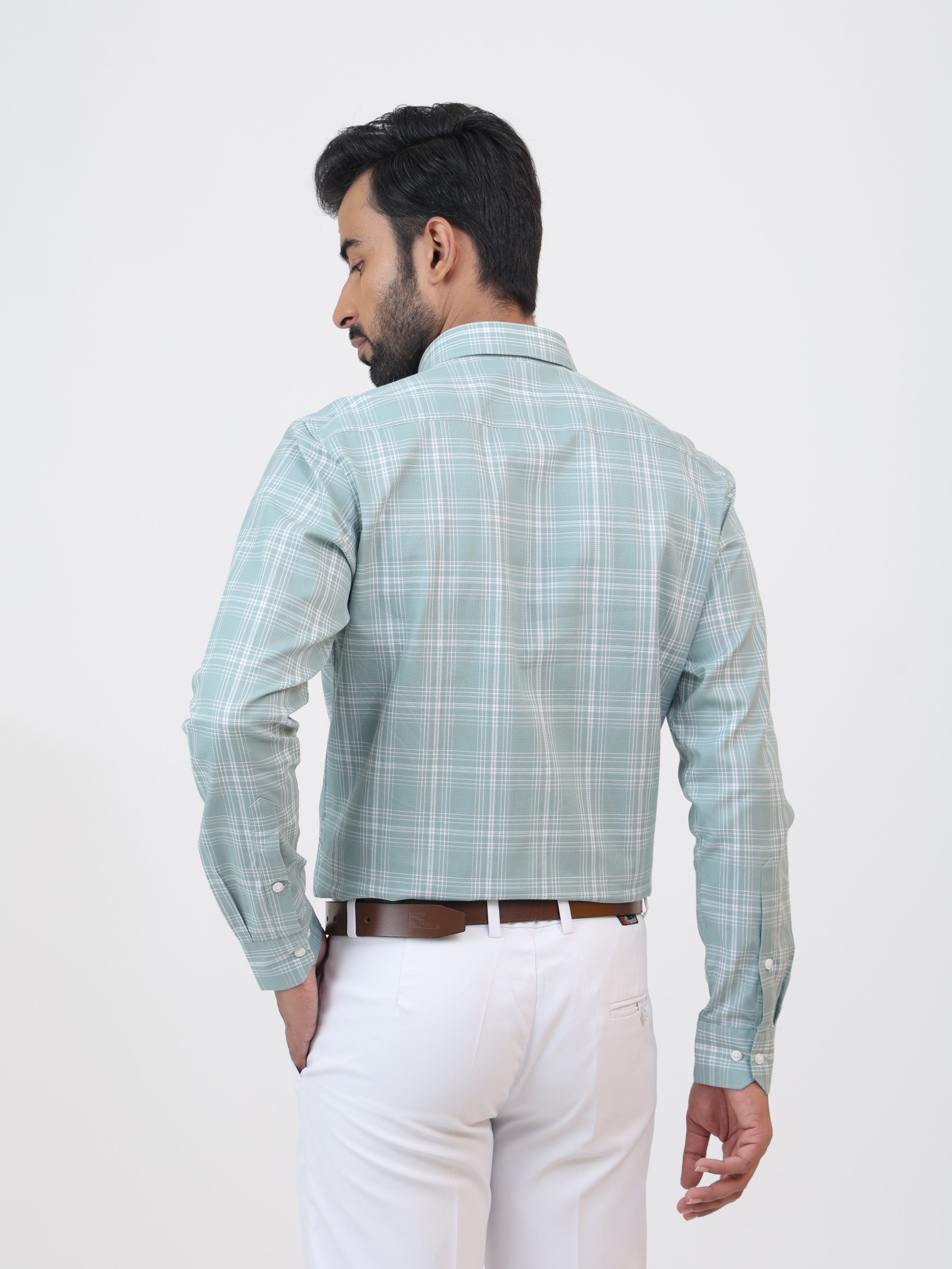 Mint Eucalyptus Check Shirt