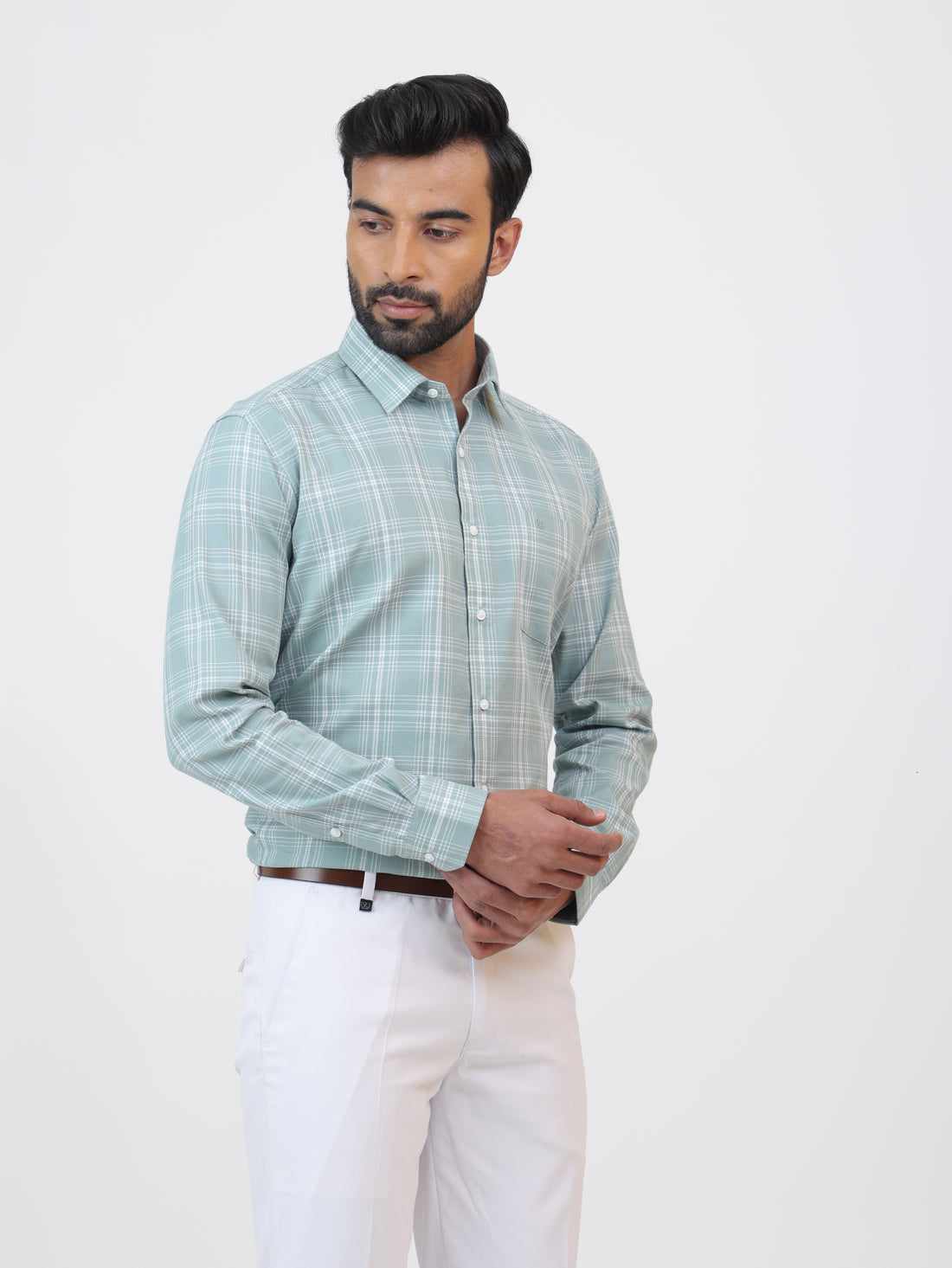 Mint Eucalyptus Check Shirt