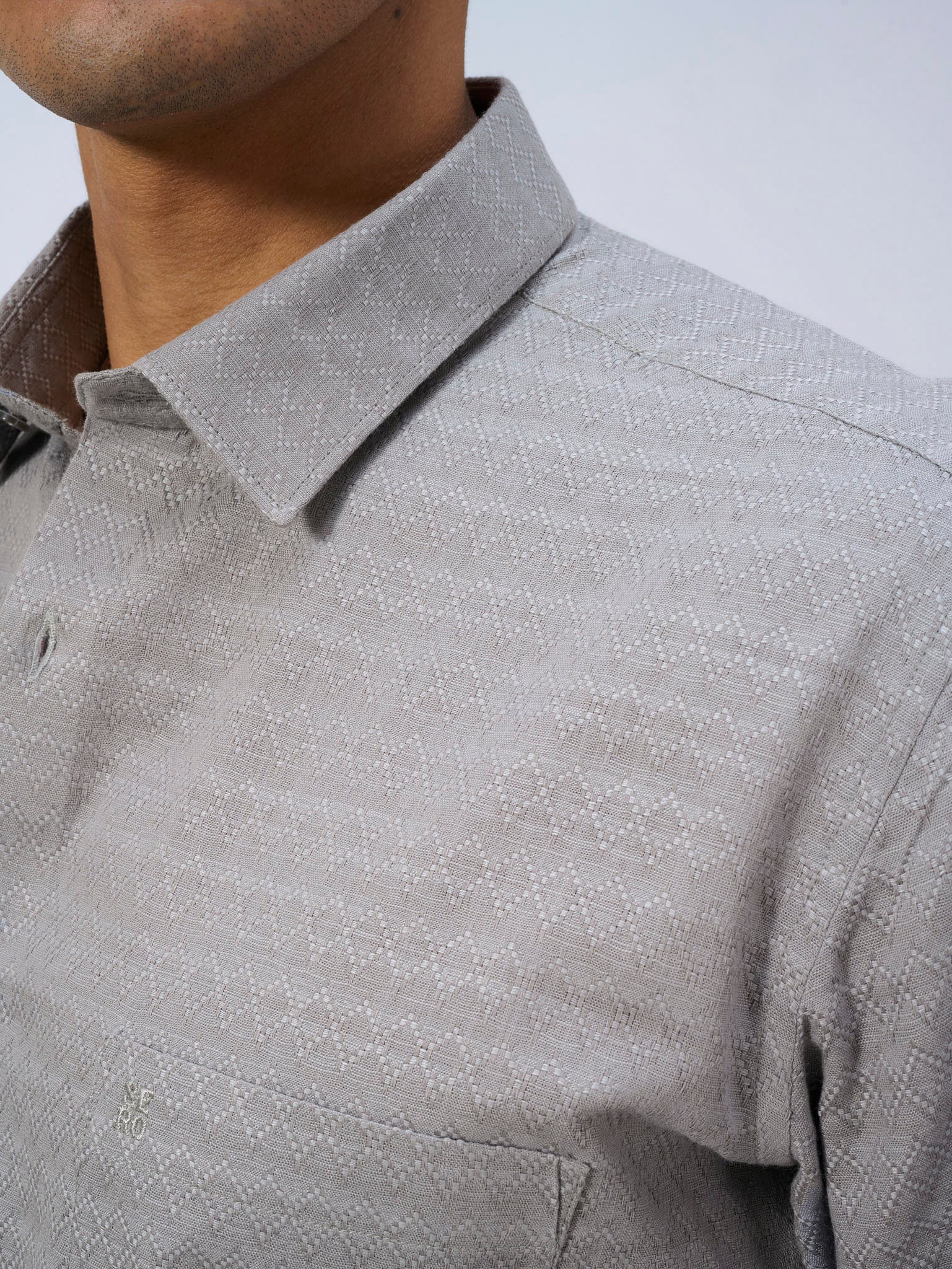Cool Grey Dobby Shirt