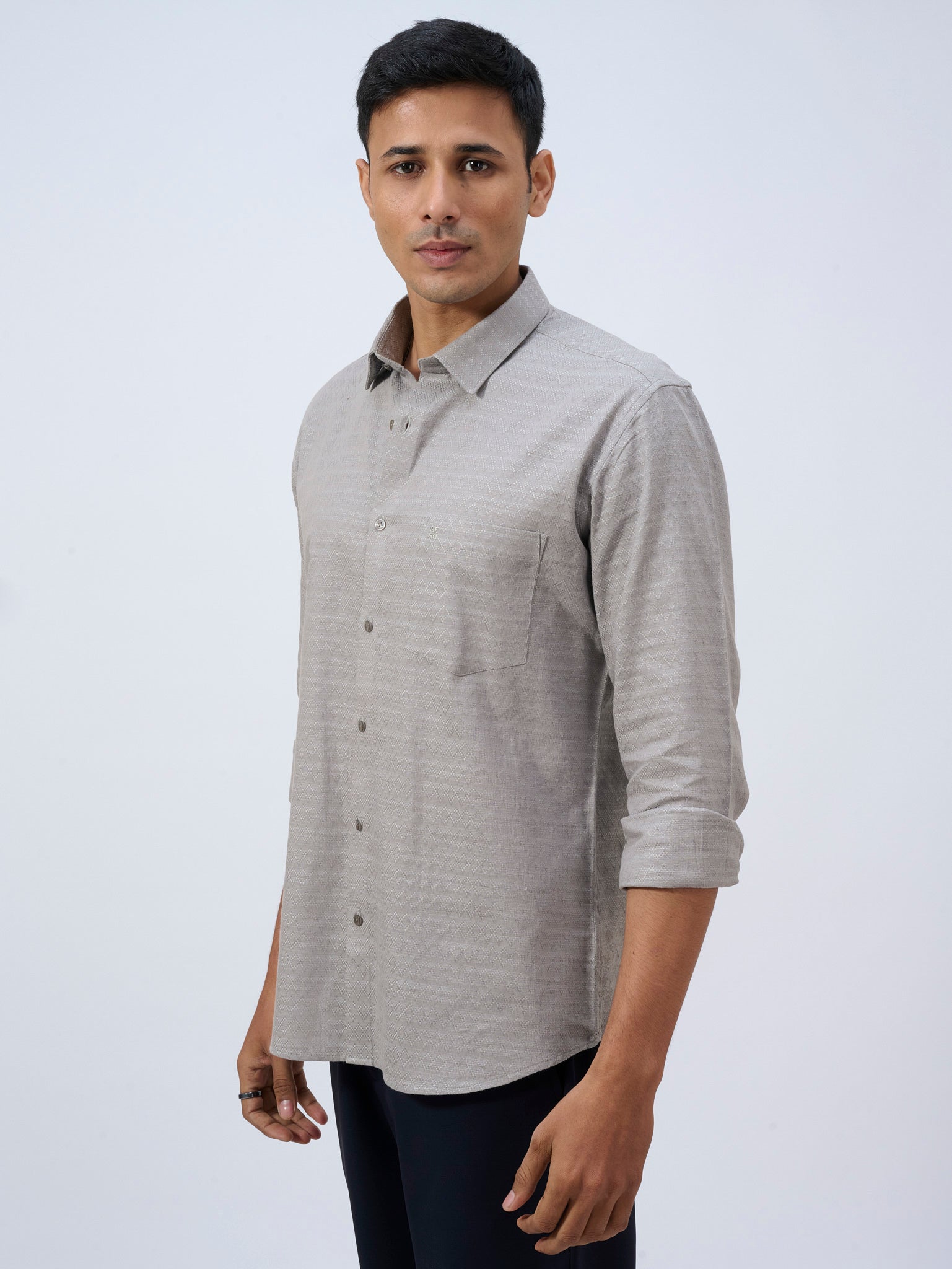 Cool Grey Dobby Shirt