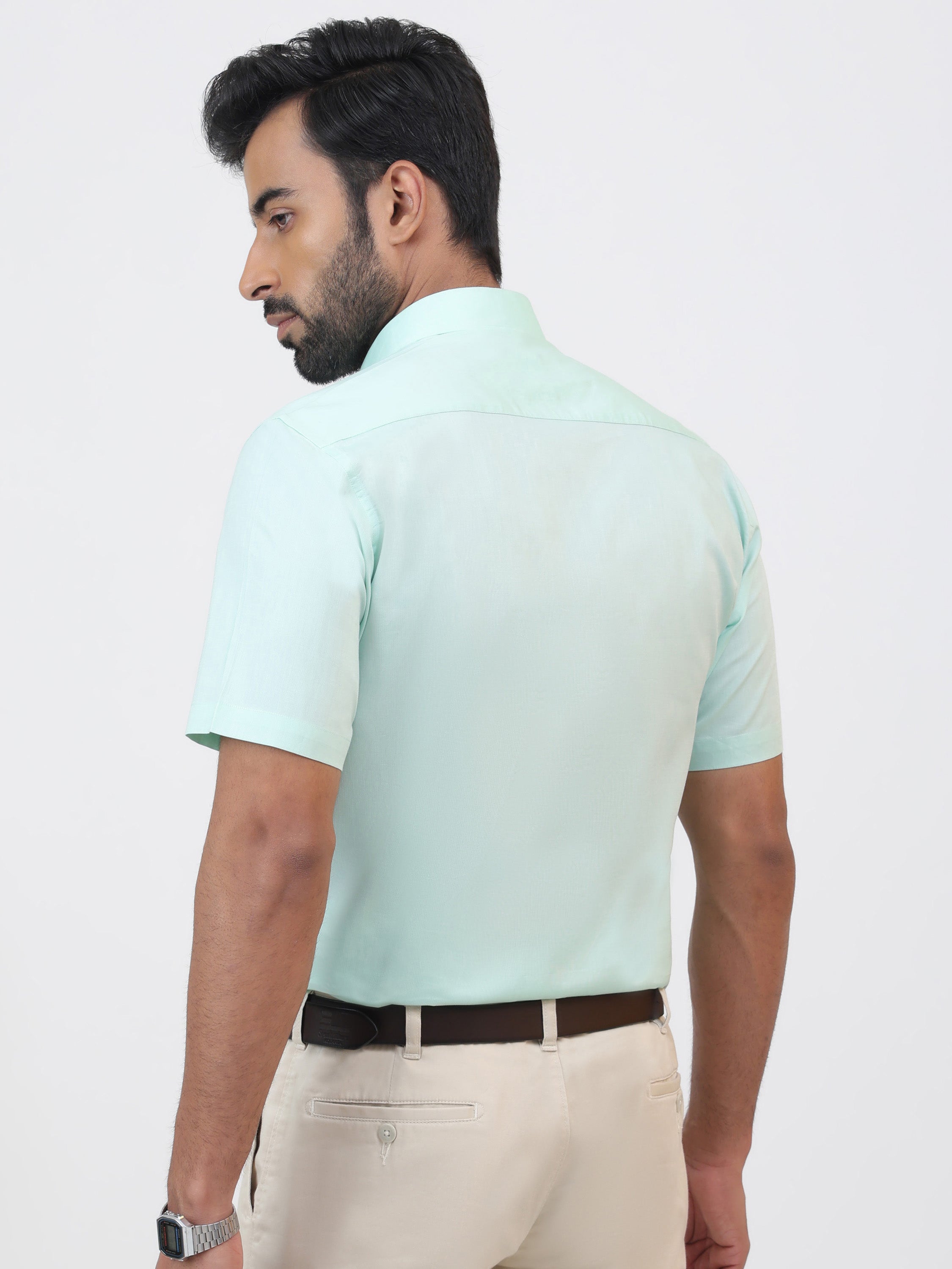 Oil Green Half Shirt