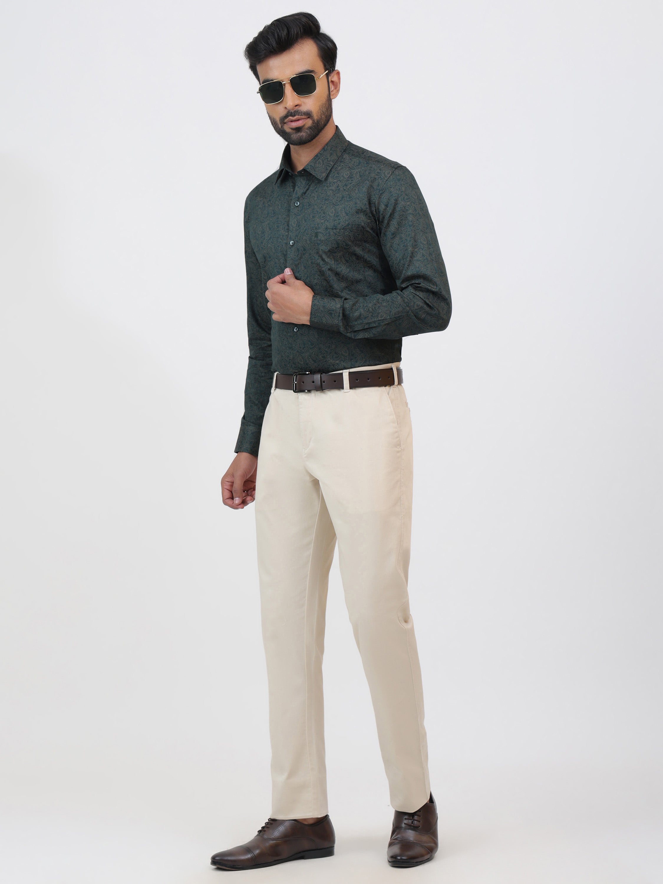Emboss Green Silver Shirt