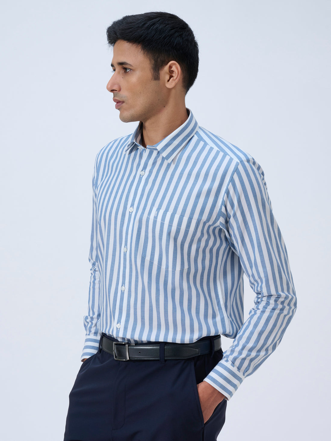 Snowfall White Stripe Shirt