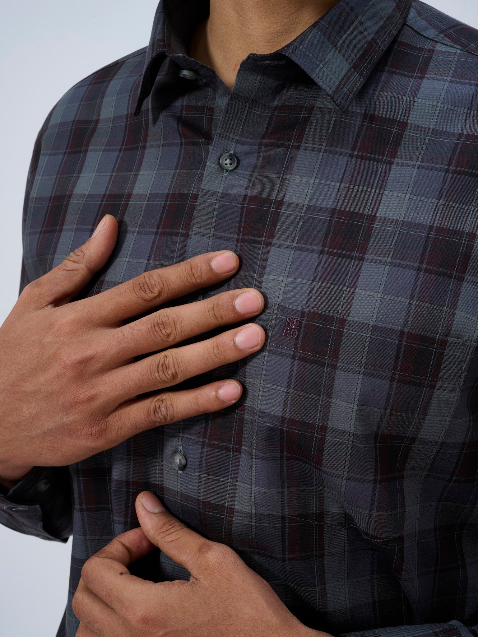 Shadow Grey Tartan Shirt