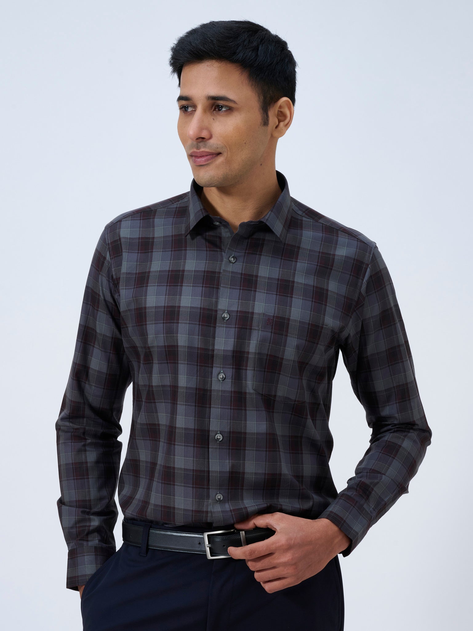 Shadow Grey Tartan Shirt