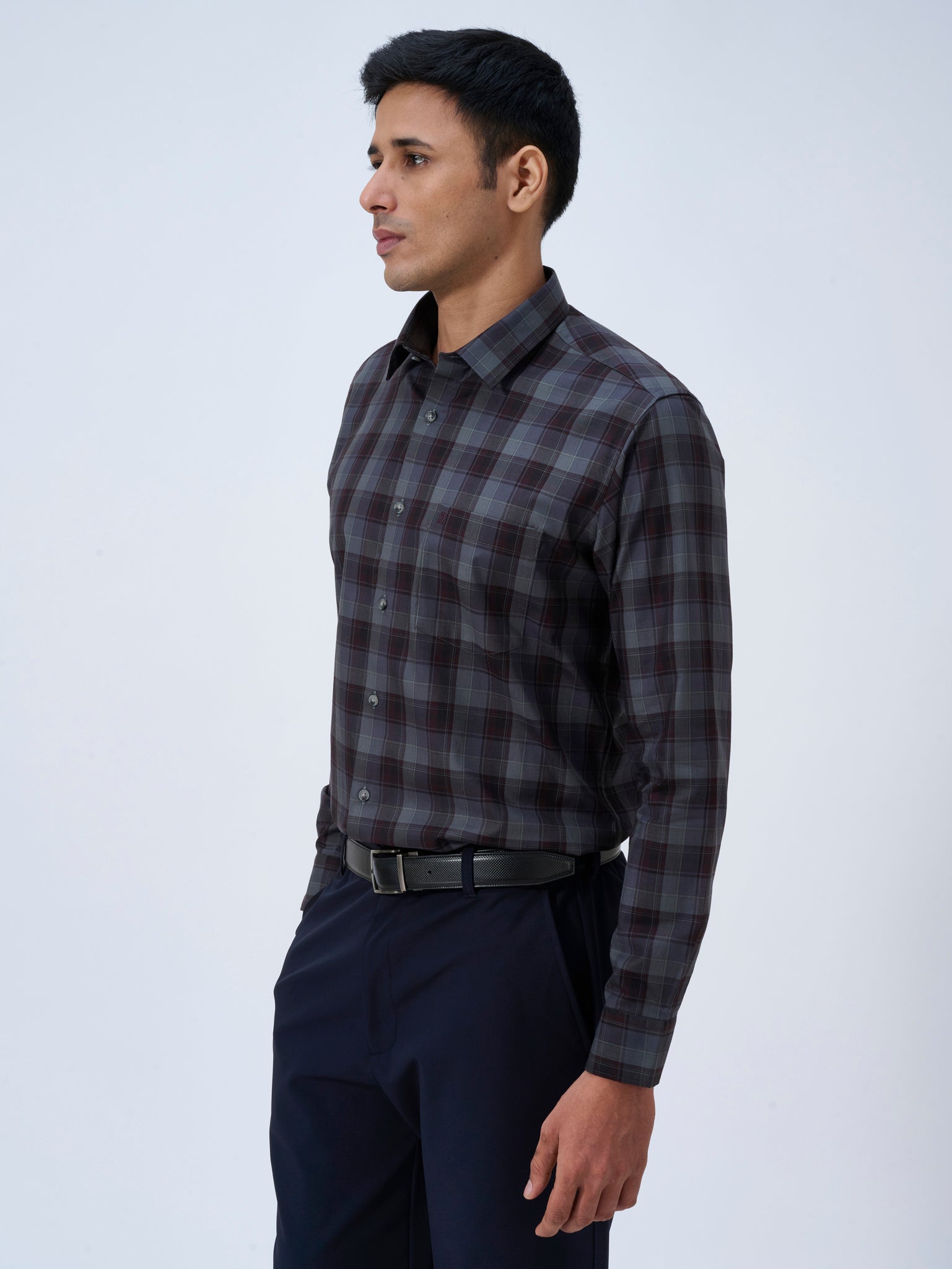 Shadow Grey Tartan Shirt