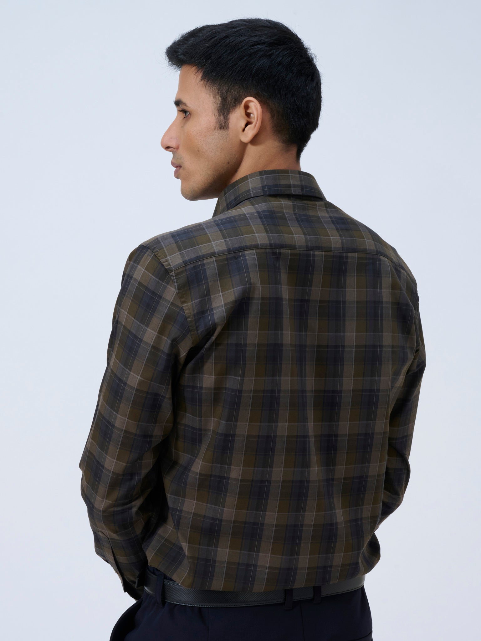 Black Olive Tartan Shirt