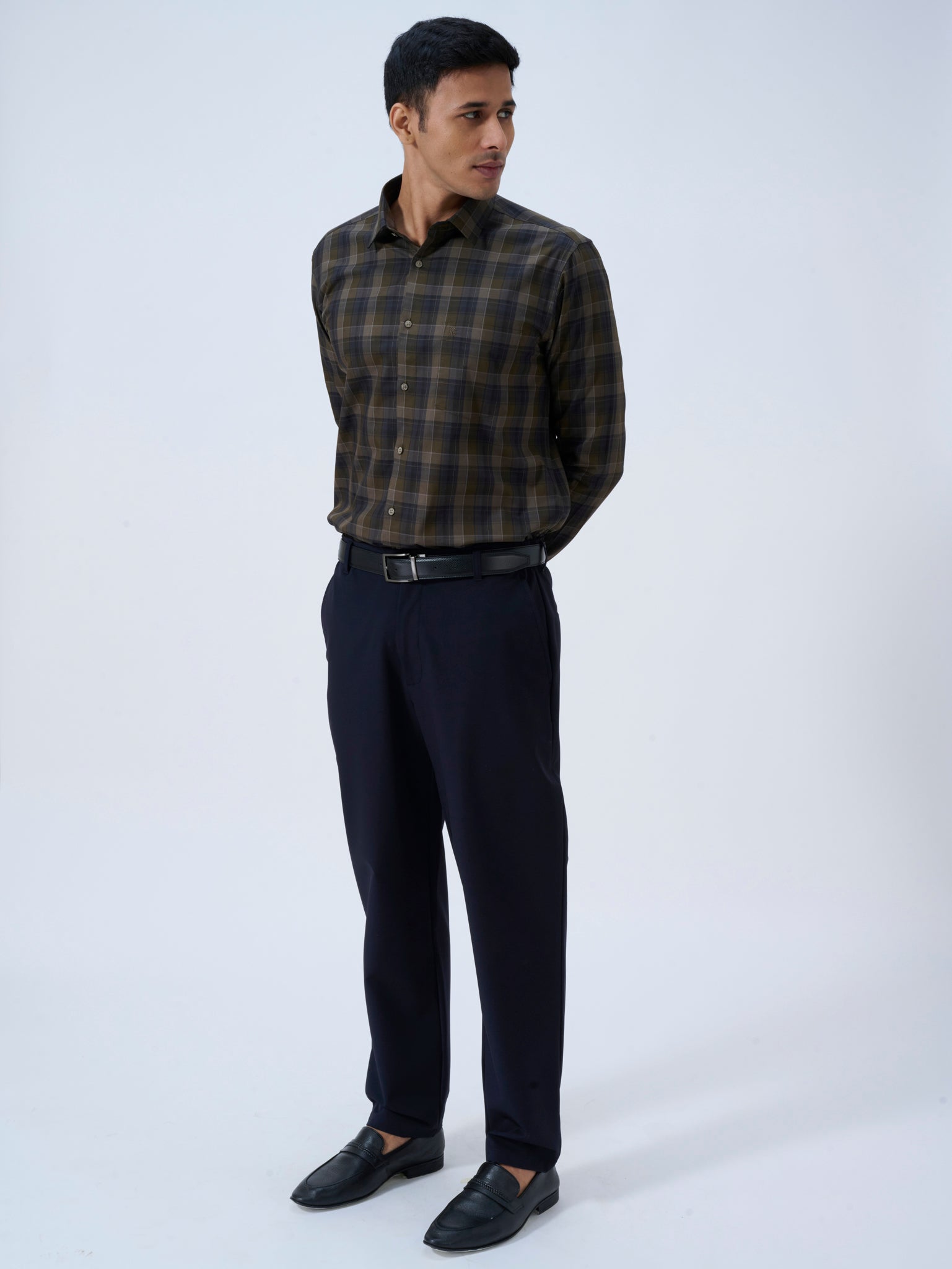 Black Olive Tartan Shirt