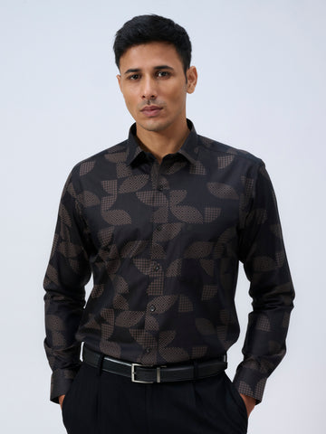 Galaxy Black Jacquard Shirt