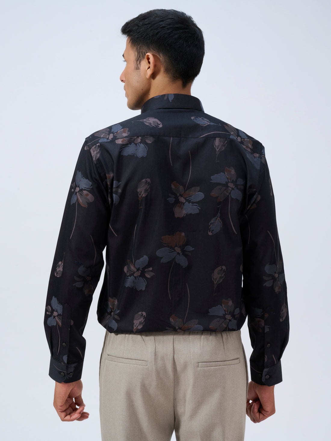 Midnight Bloom Jacquard Shirt