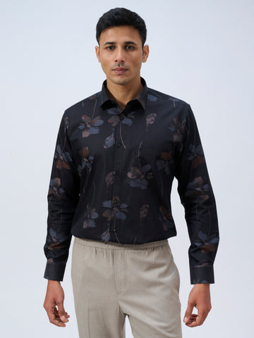 Midnight Bloom Jacquard Shirt