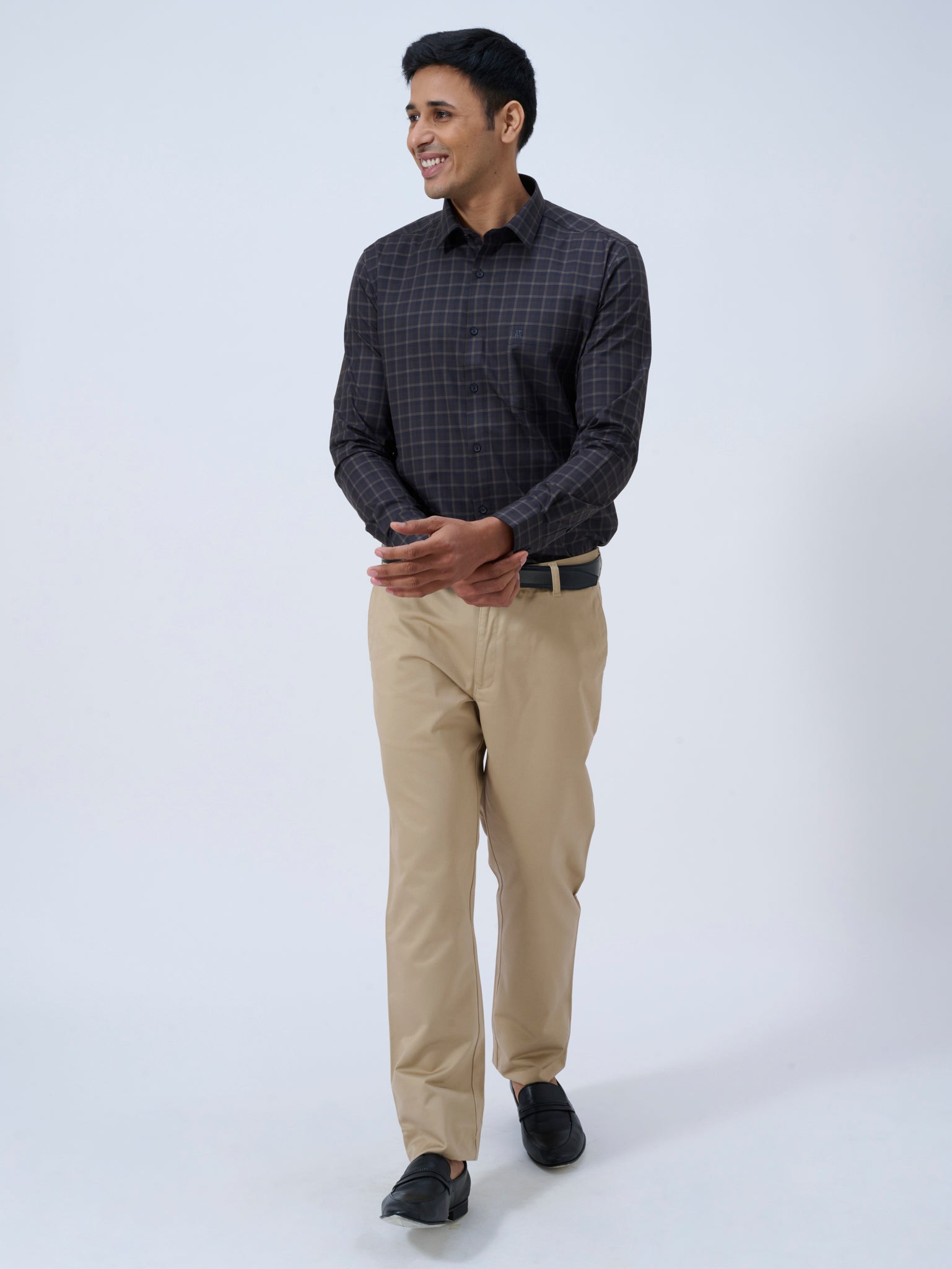 Nightfield Blue Windowpane Shirt