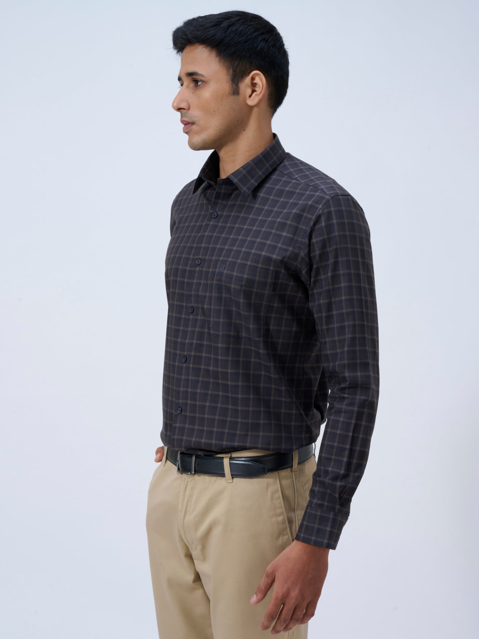 Nightfield Blue Windowpane Shirt