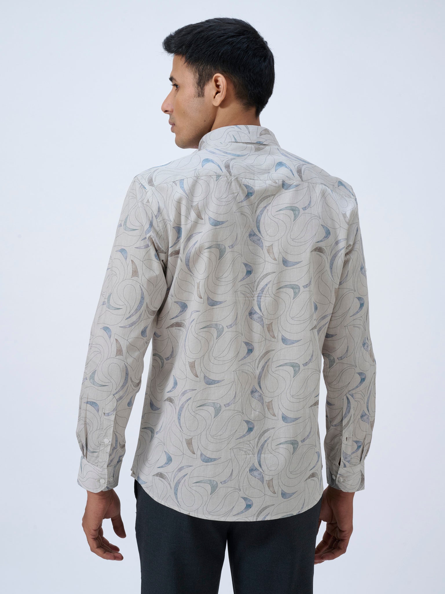 Harbour Grey Abstract Print Shirt
