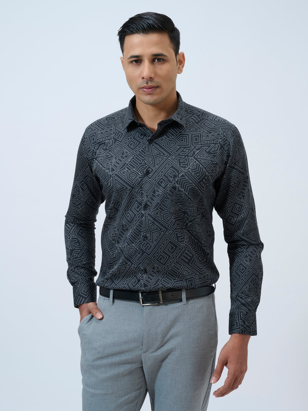 Moonless Night Geometric Shirt