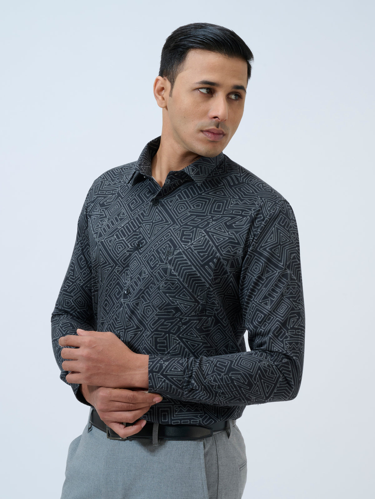 Moonless Night Geometric Shirt