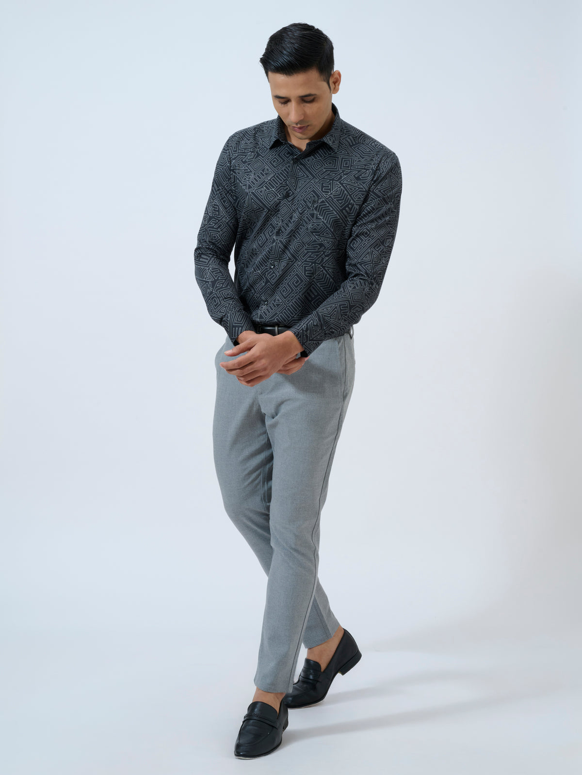 Moonless Night Geometric Shirt