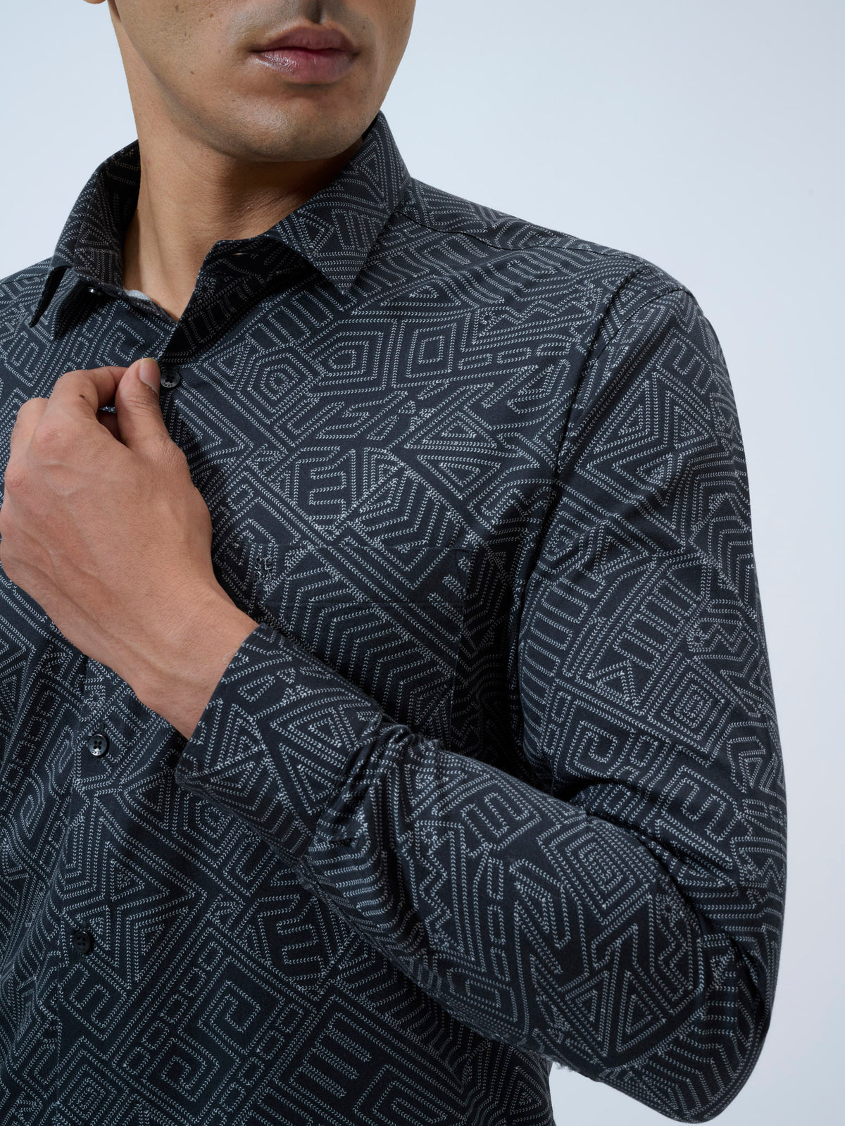 Moonless Night Geometric Shirt